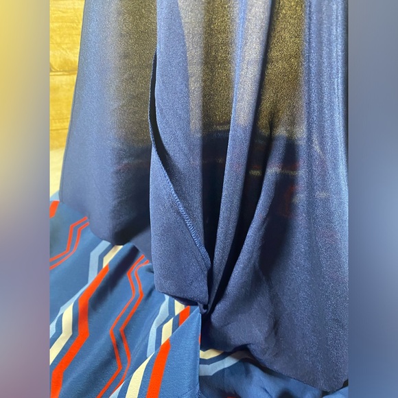 Cremieux Sz 8 Chevron Red White Blue Summer Dress - Picture 6 of 7